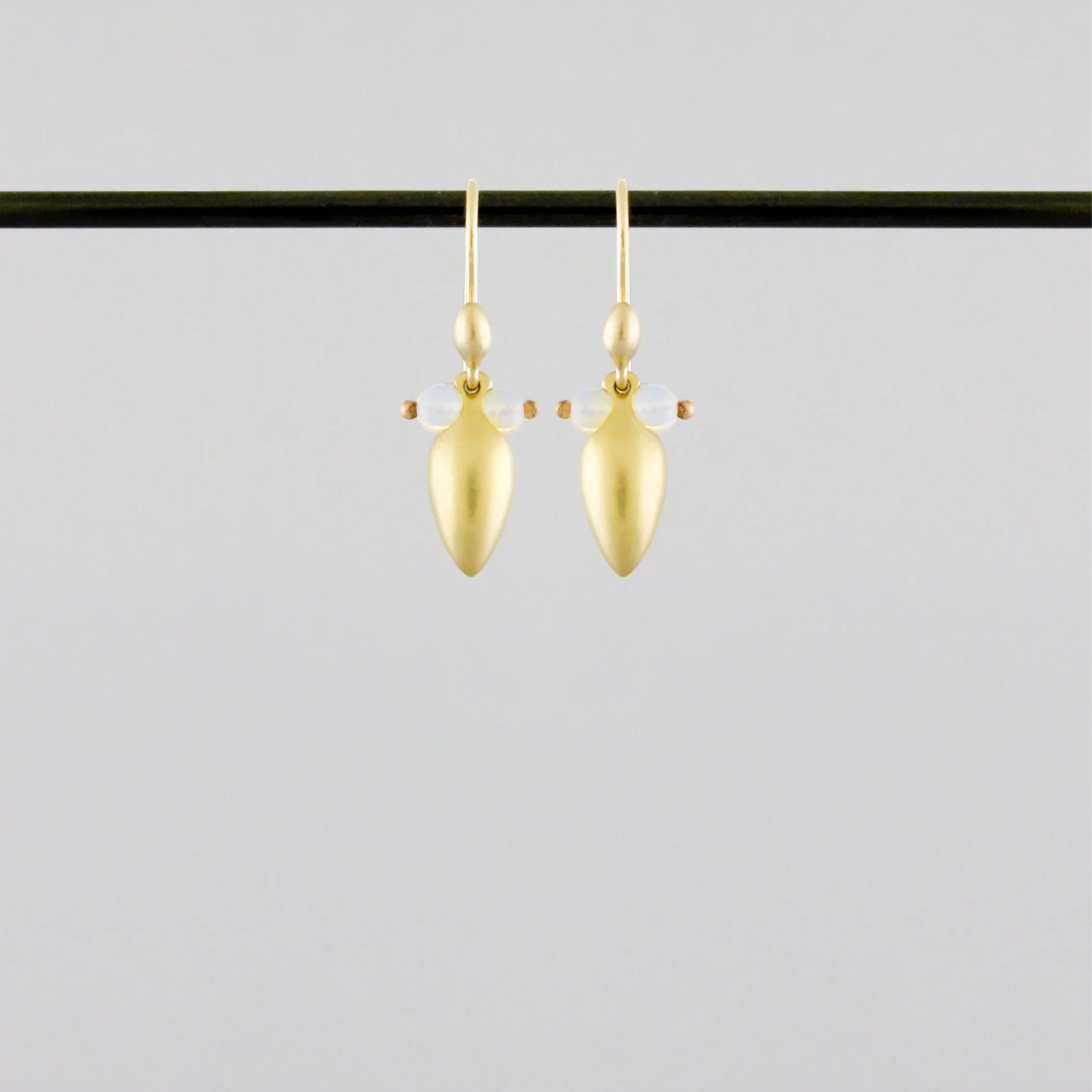 Gold bug earrings clearance